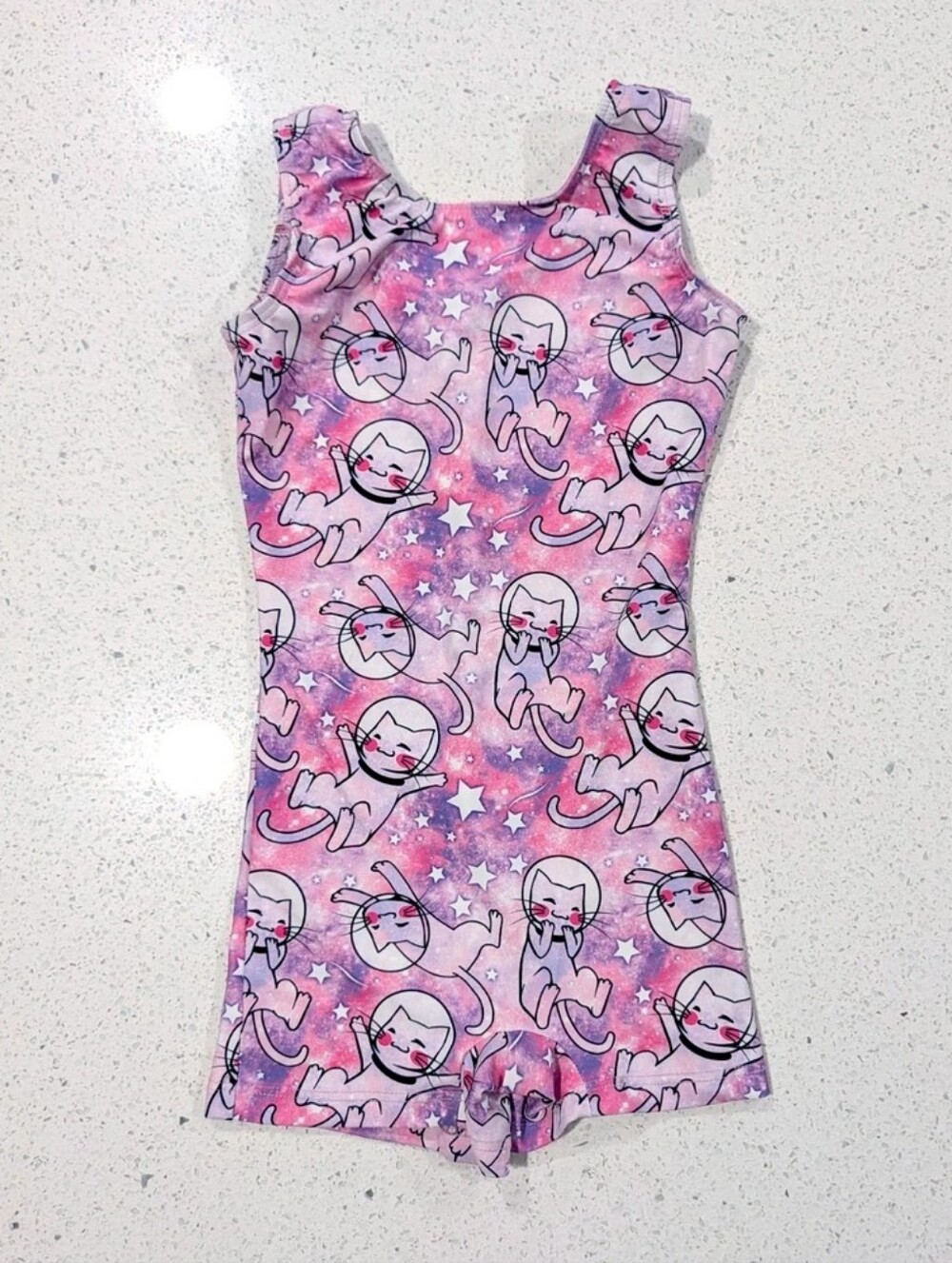 SPACE CATS Kitties Destira Gymnastics Dance Leotard CXS Extra Small SOFT Unitard
